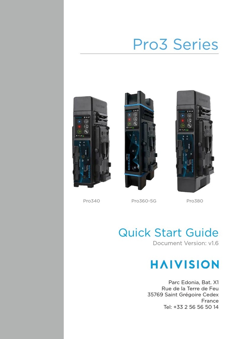 Haivision Pro3 Series User manual
