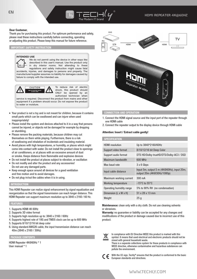 Techly IDATA HDMI2-RIP4KT manual