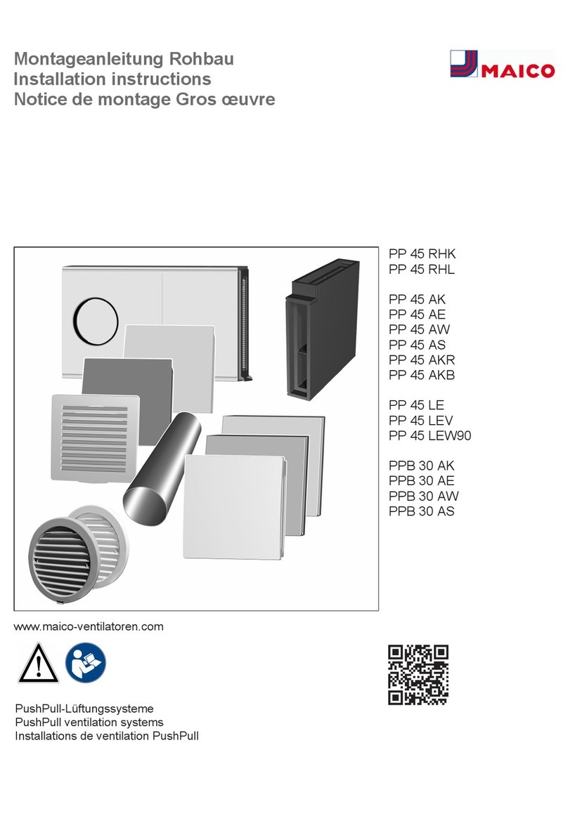 Maico PP 45 RHK installation instructions