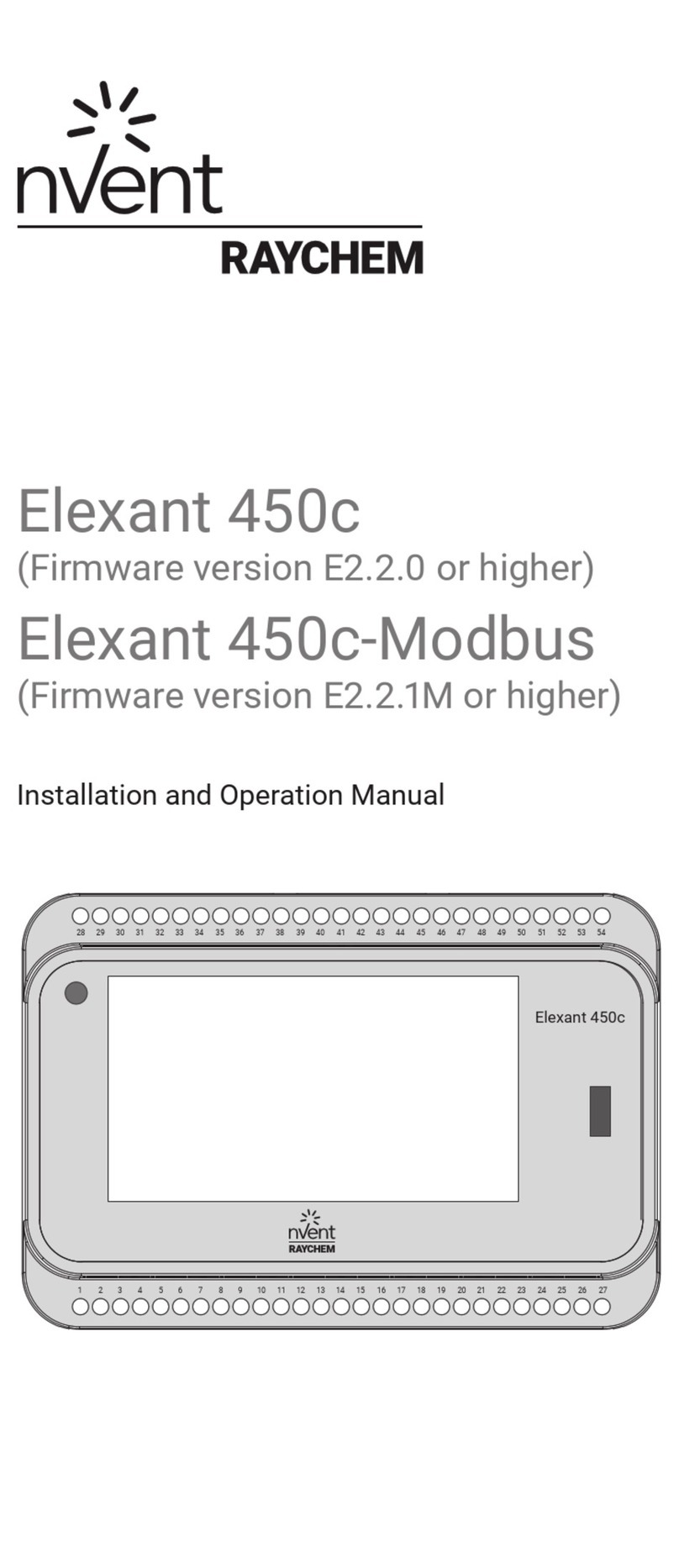 nVent RAYCHEM Elexant 450c User manual