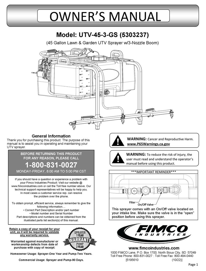 Fimco UTV-45-3-GS owner's manual