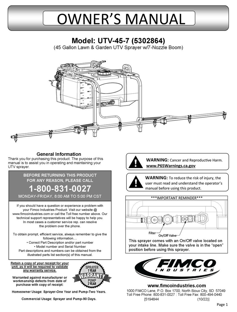 Fimco UTV-45-7 User manual