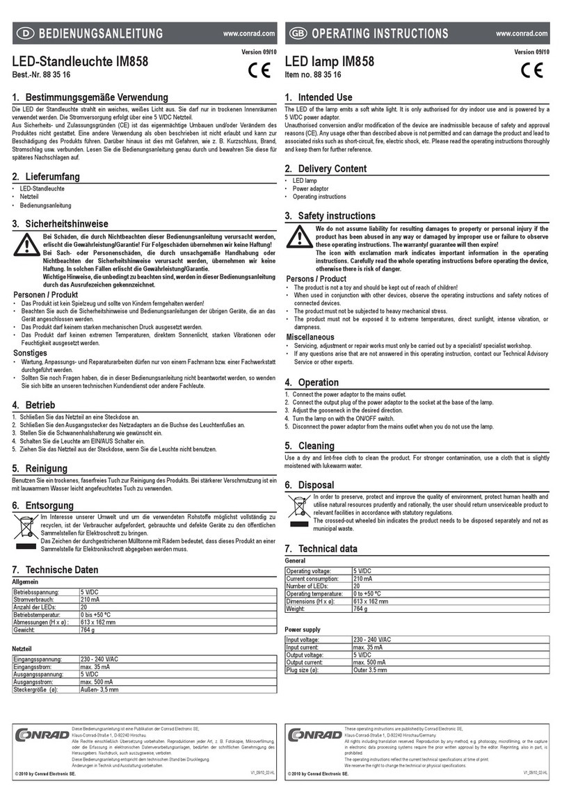 Conrad IM858 operating instructions