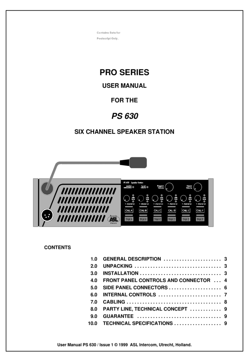 ASL INTERCOM PRO Series user manual