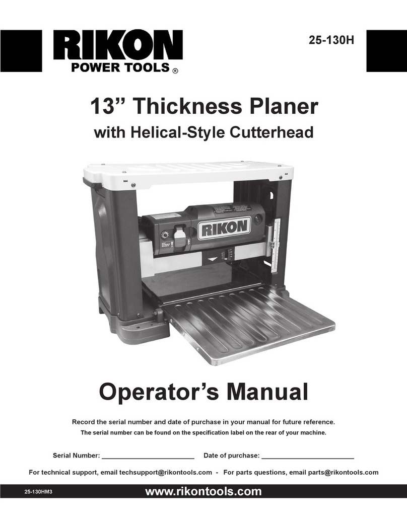 Rikon Power Tools 25-130H Operator's manual