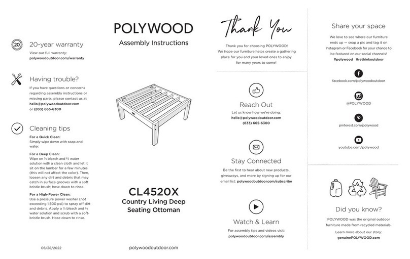 Polywood CL4520X Assembly instructions Polywood CL4520X Assembly instructions