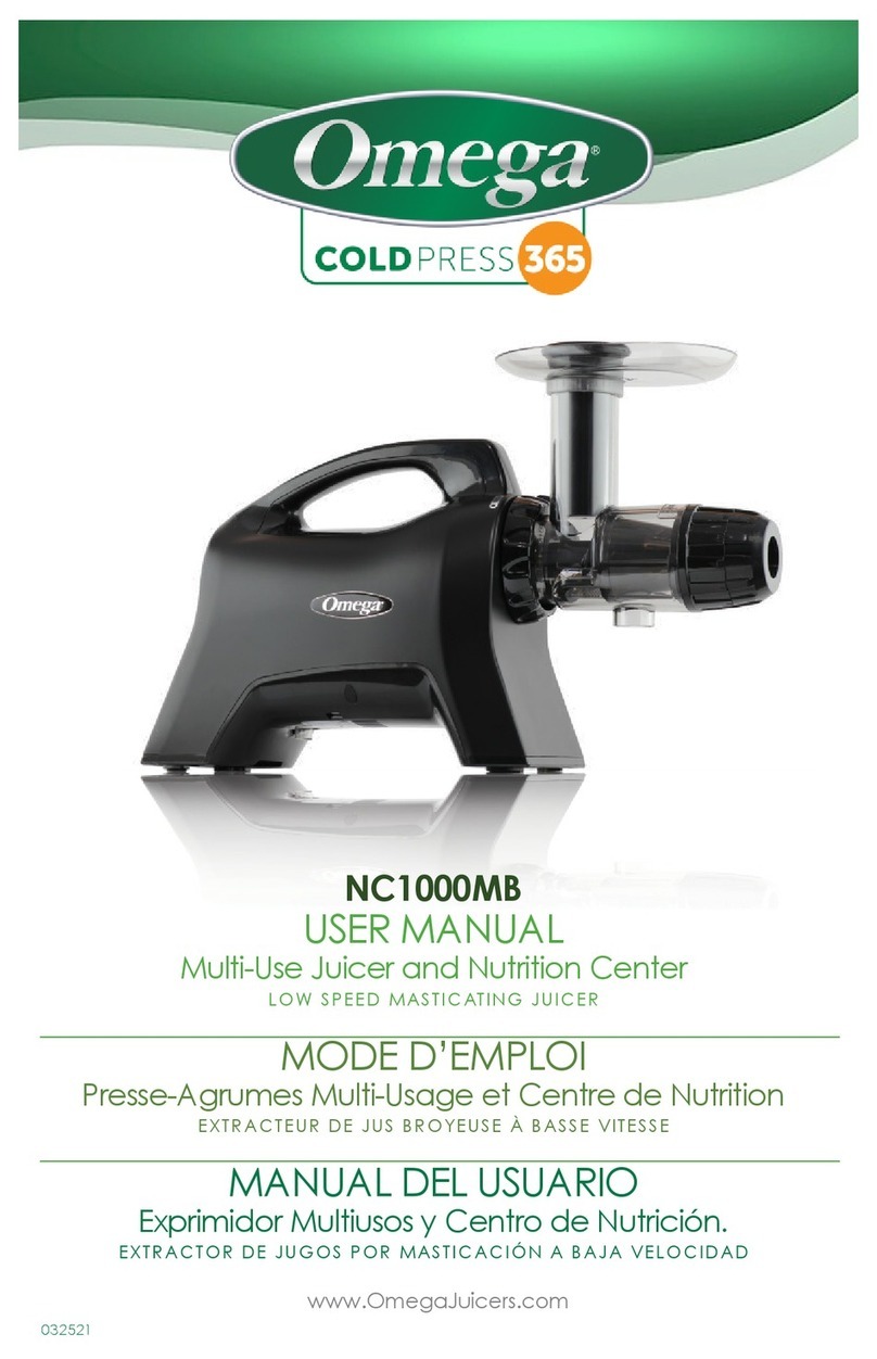 Omega COLDPRESS 365 NC1000MB User manual