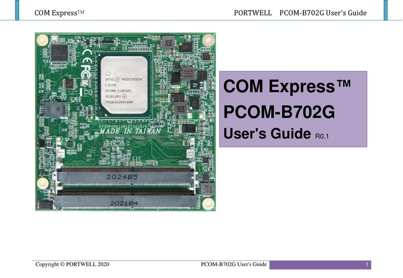 Portwell COM Express PCOM-B702G User manual
