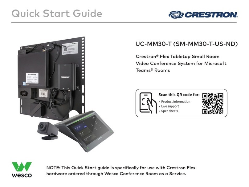 Wesco CRESTON UC-MM30-T quick start guide