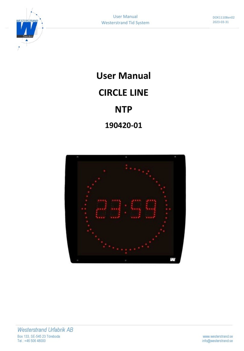 WESTERSTRAND CIRCLE LINE NTP User manual WESTERSTRAND CIRCLE LINE NTP User manual