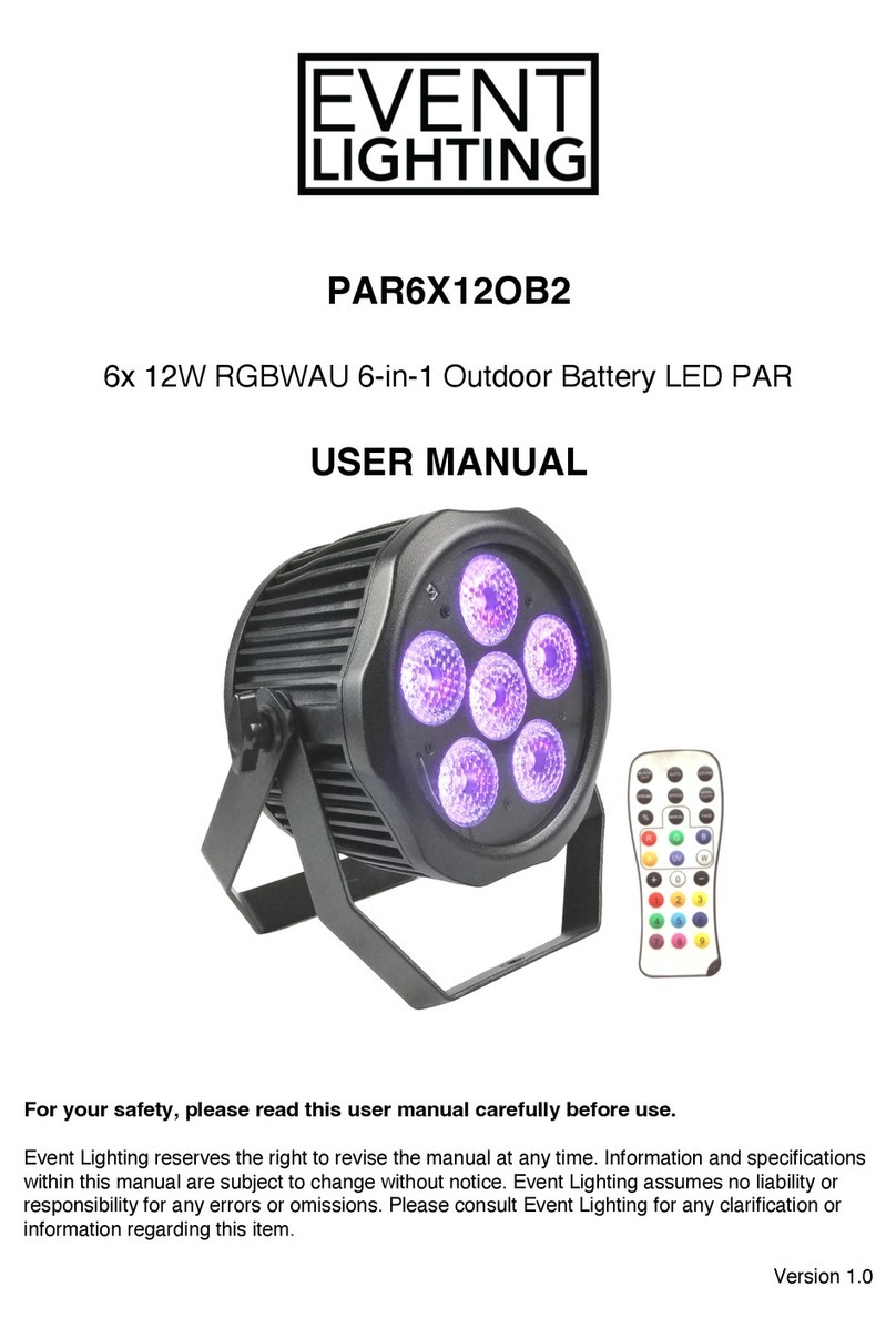Event Lighting PAR6X12OB2 User manual Event Lighting PAR6X12OB2 User manual