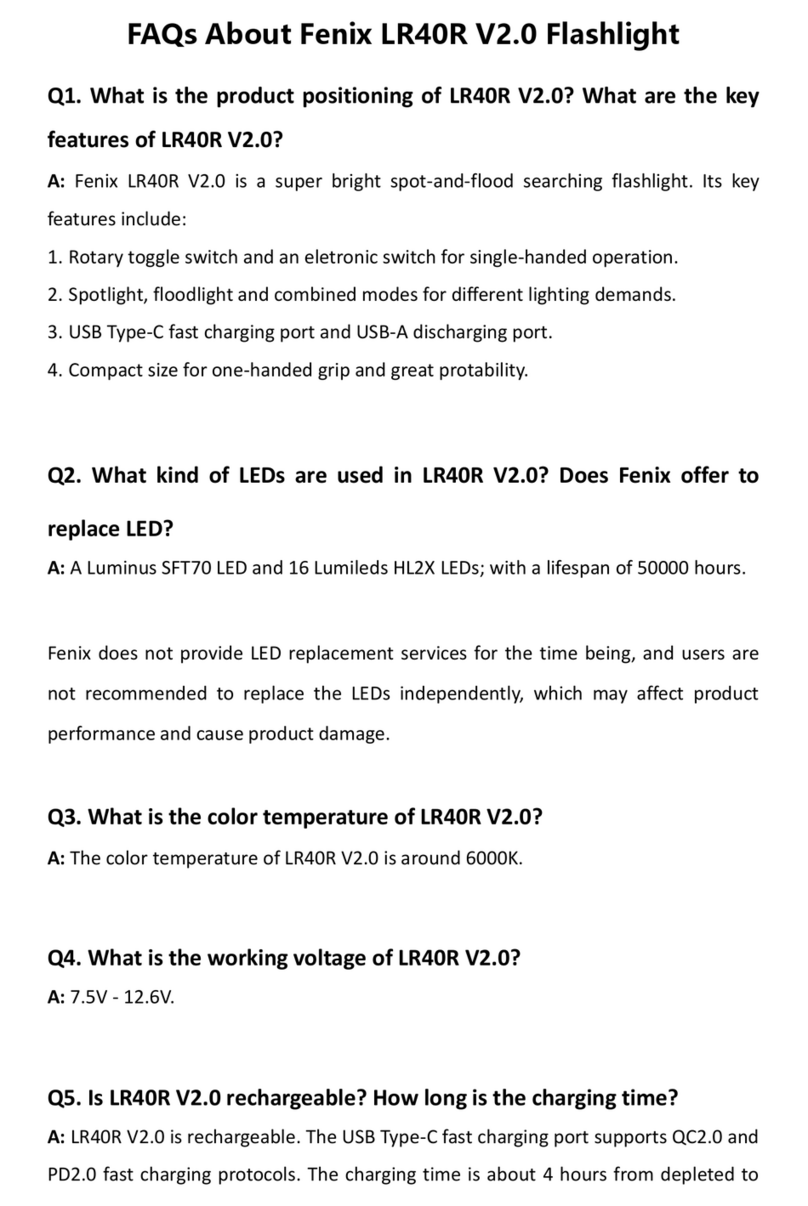 Fenix LR40R Dimensions