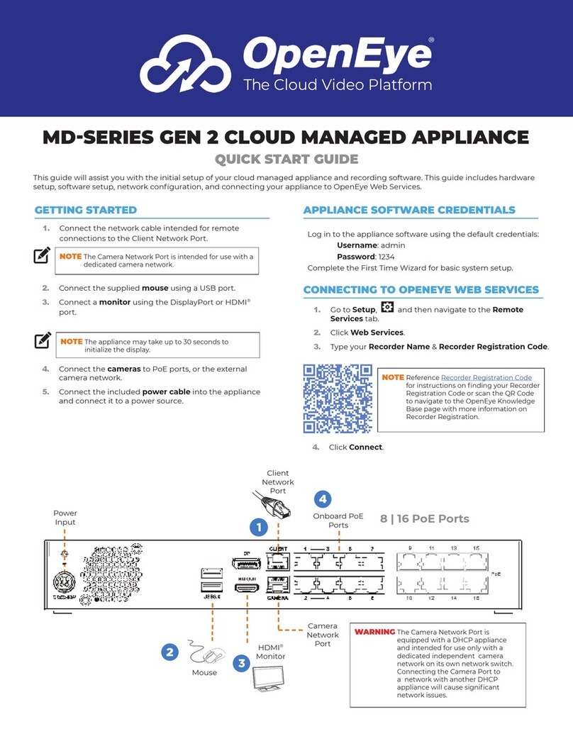 OpenEye MD Series quick start guide