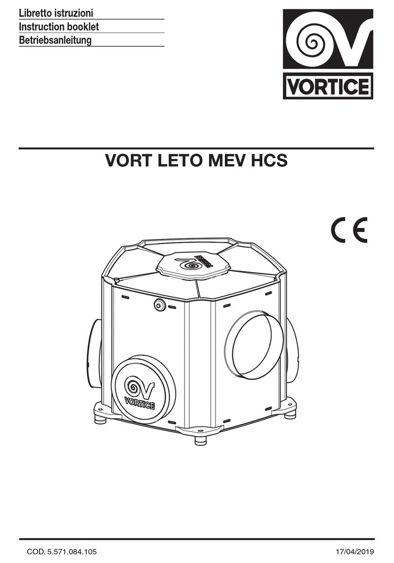 Vortice VORT LETO MEV HCS Instruction booklet
