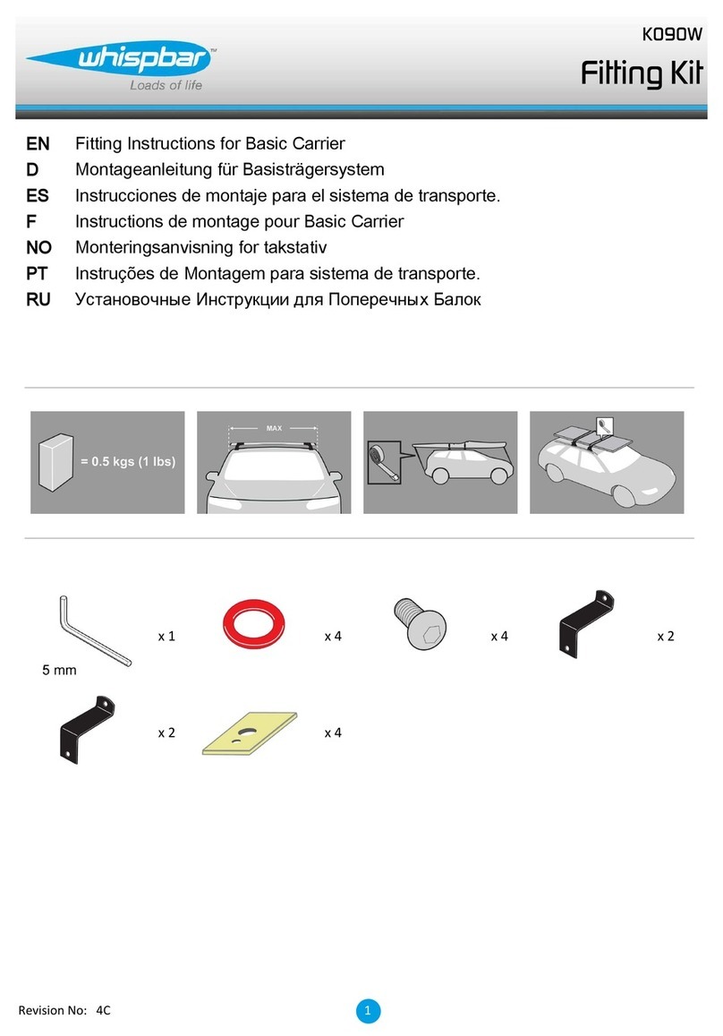 Whispbar K090W Fitting instructions