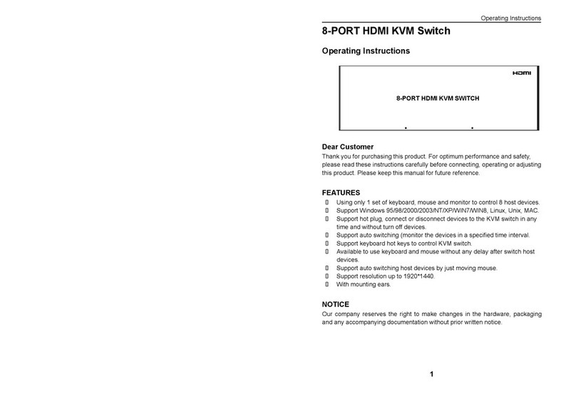 Foxun SX-KVM801 operating instructions