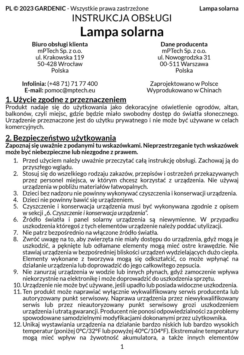 Gardenic OZ-040138 user manual Gardenic OZ-040138 user manual