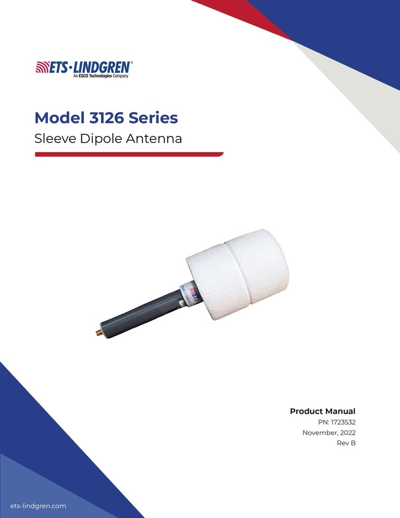 ESCO Technologies ETS-Lindgren 3126 Series product manual