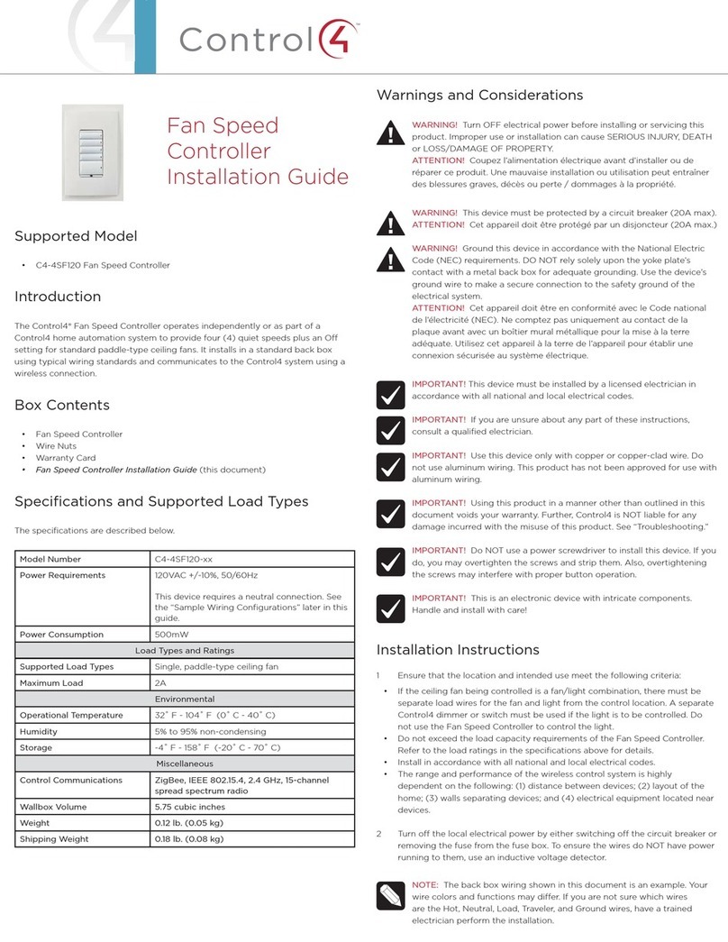 Contro l4 C4-4SF120 Series User manual