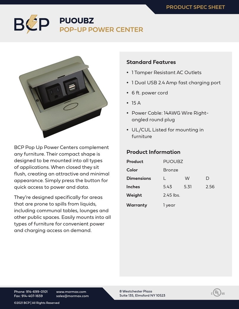 BCP PUOUBZ Instruction sheet