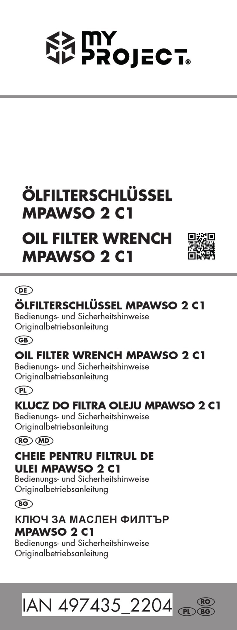 MY PROJECT MPAWSO 2 C1 manual