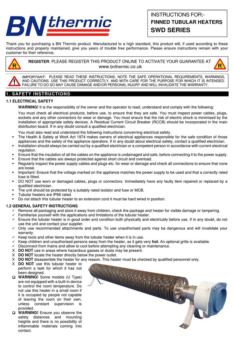 BN Thermic SWD Series instructions