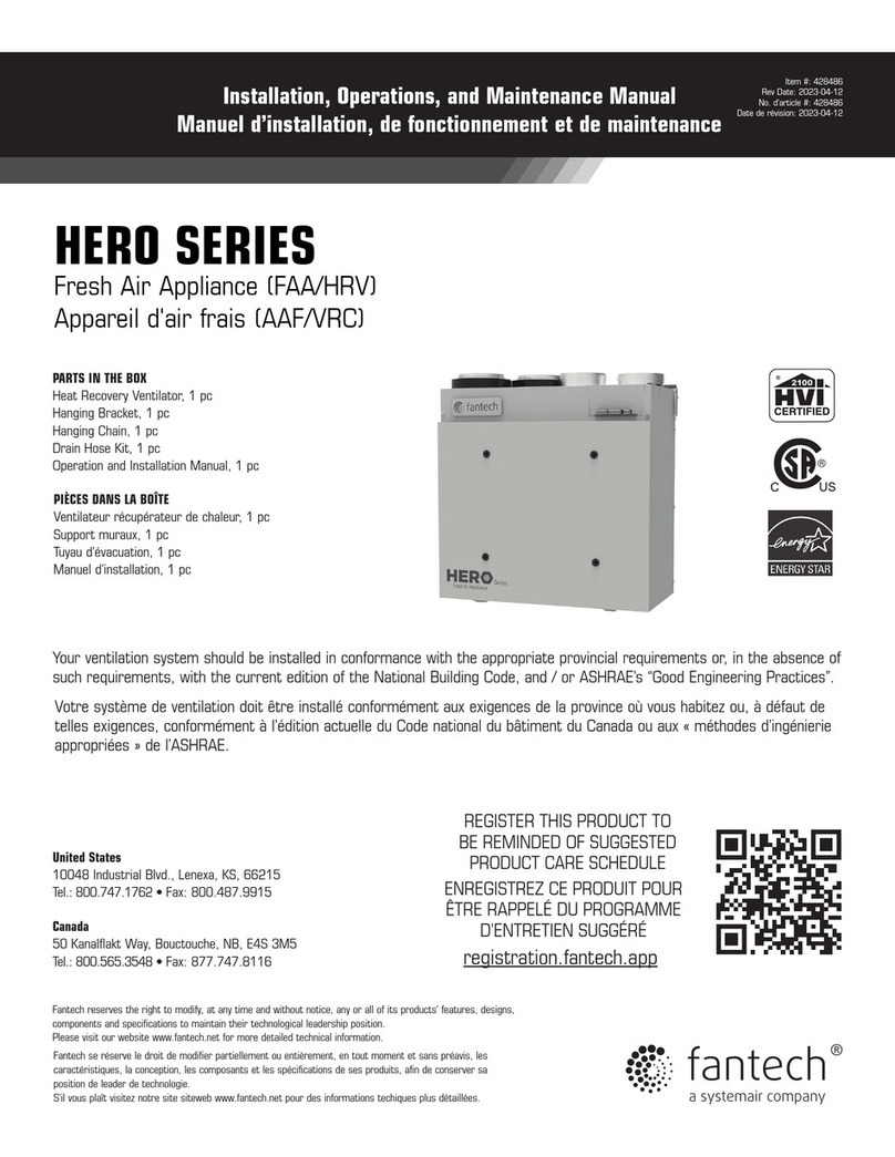 System air fantech HERO Series Installation, operation and maintenance manual