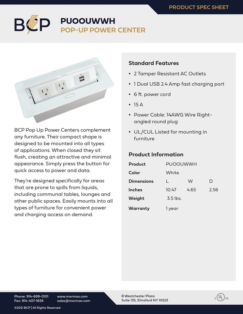 BCP PUOOUWWH Instruction sheet
