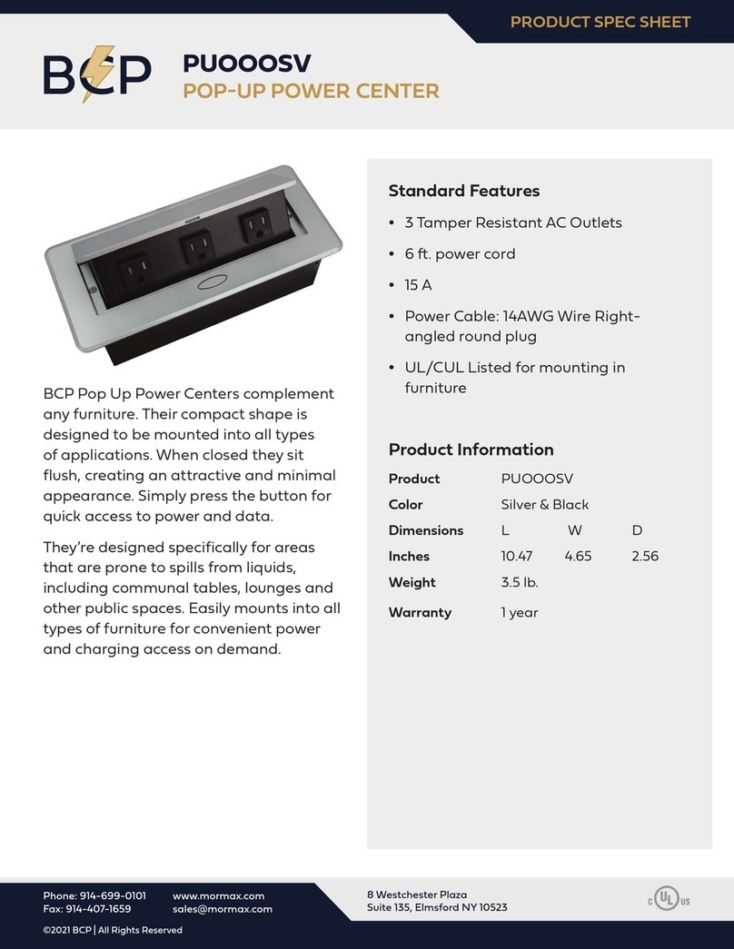 BCP PUOOOSV Instruction sheet BCP PUOOOSV Instruction sheet