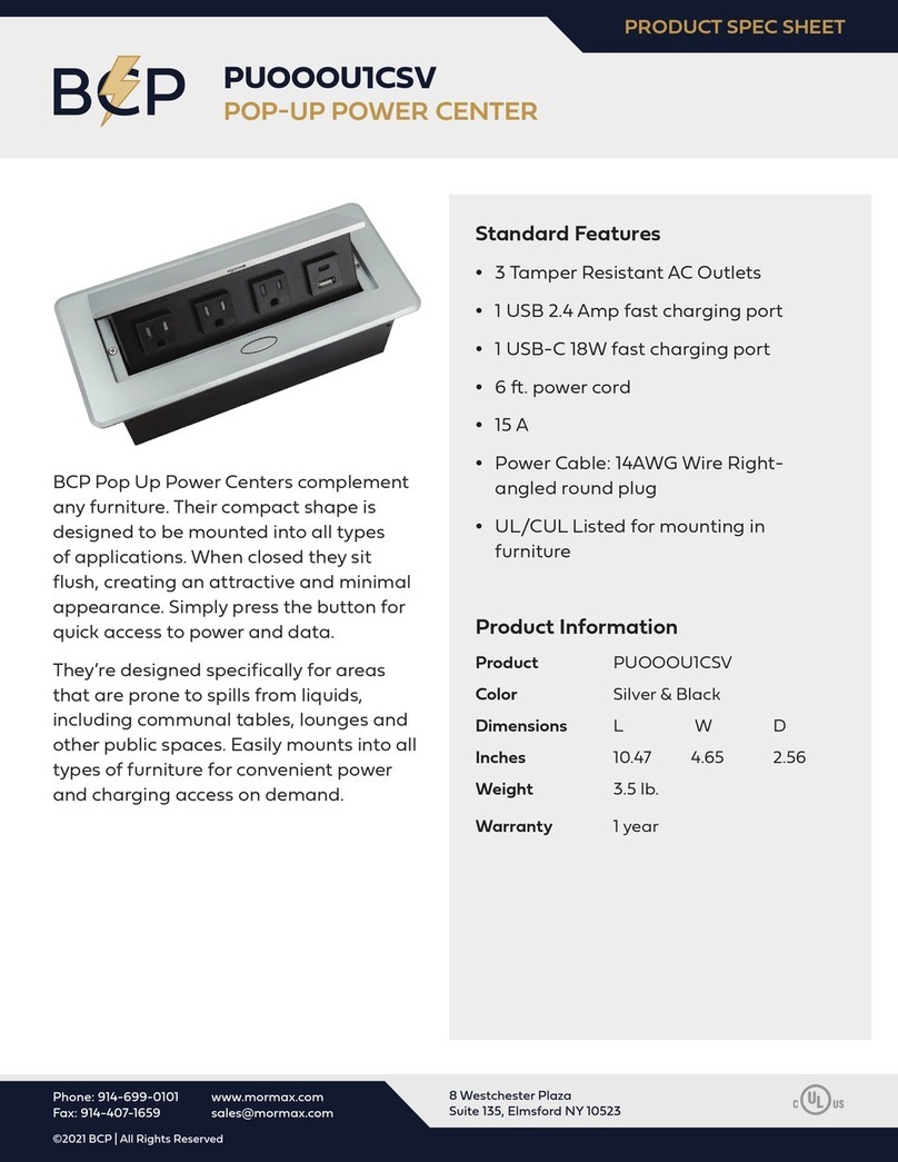 BCP PUOOOU1CSV Instruction sheet