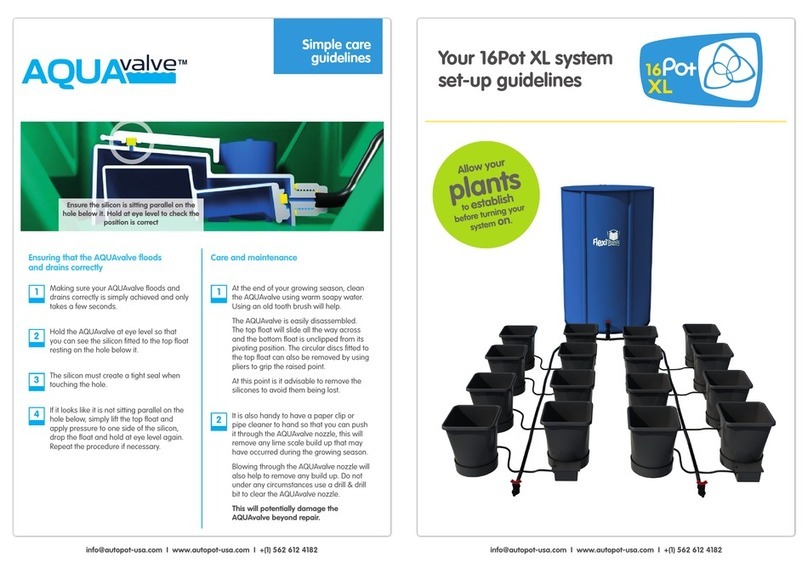 AQUAvalve 16Pot XL Set-up guidelines
