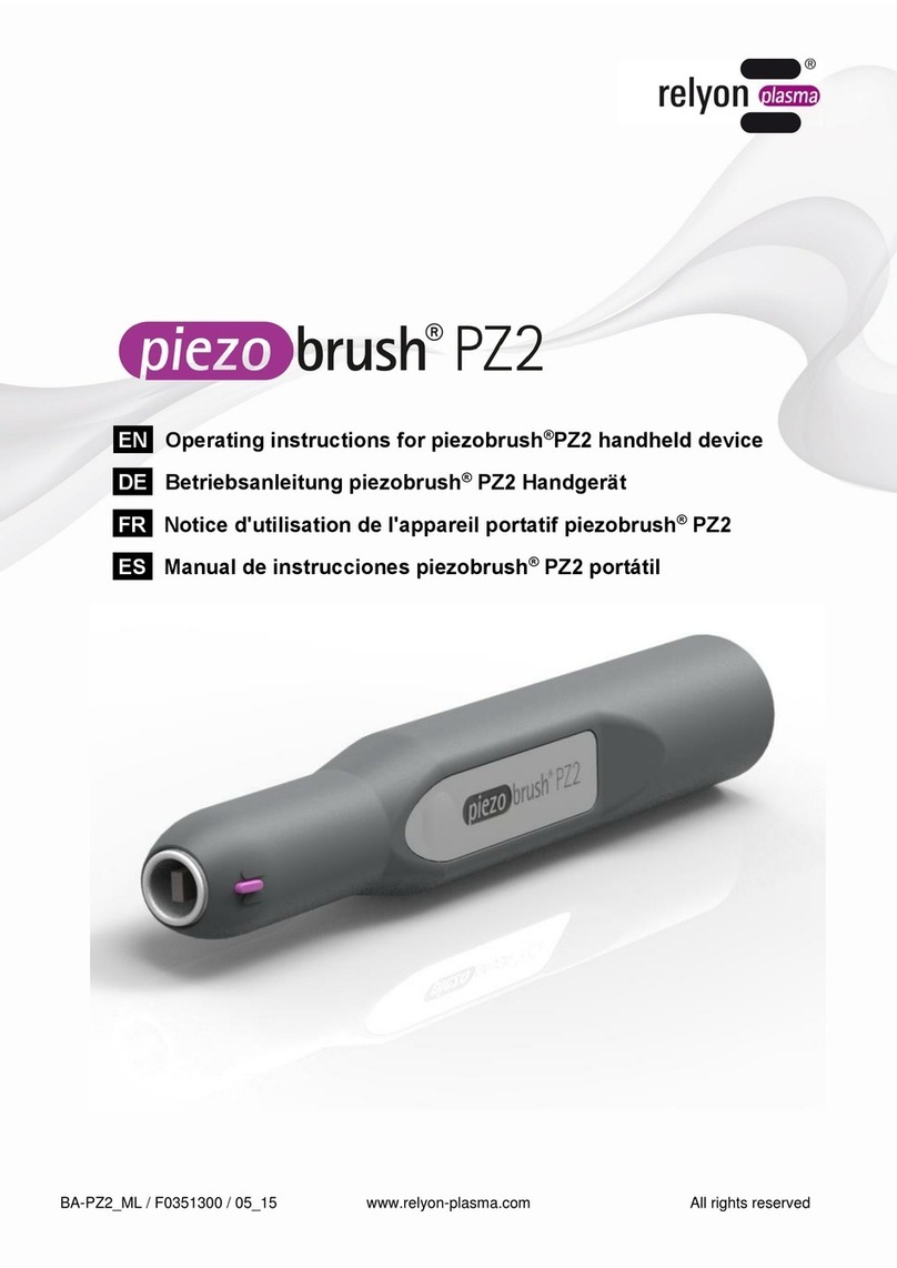 Relyon plasma piezobrush PZ2 operating instructions