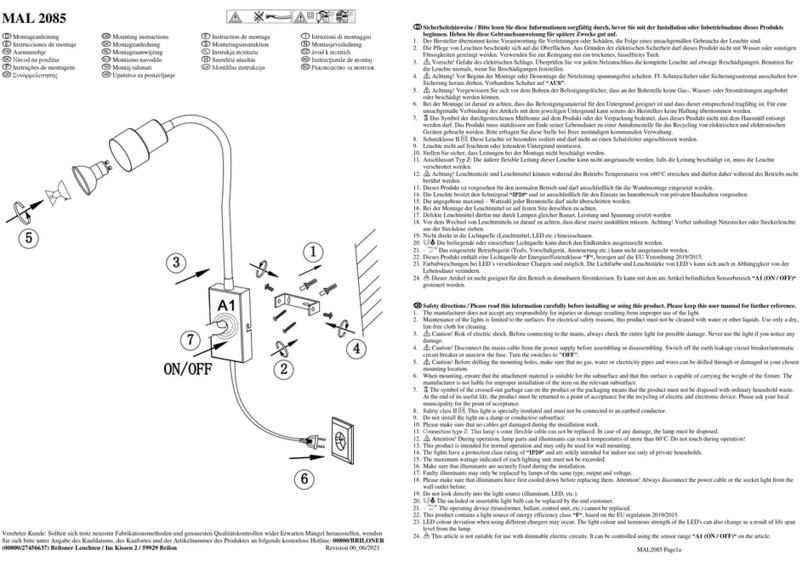 Briloner MAL 2085 Mounting instructions