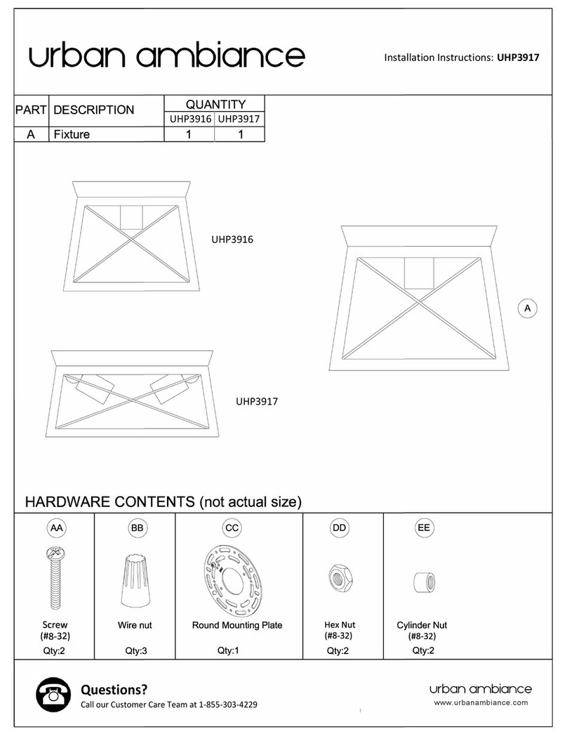 urban ambiance UHP3917 installation instructions