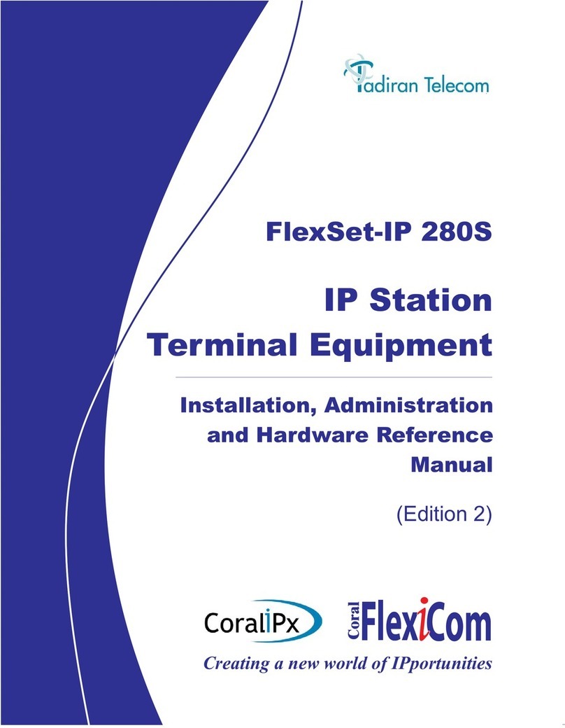 Tadiran Telecom Coral FlexiCom CoraliPx FlexSet-IP 280S Installation
