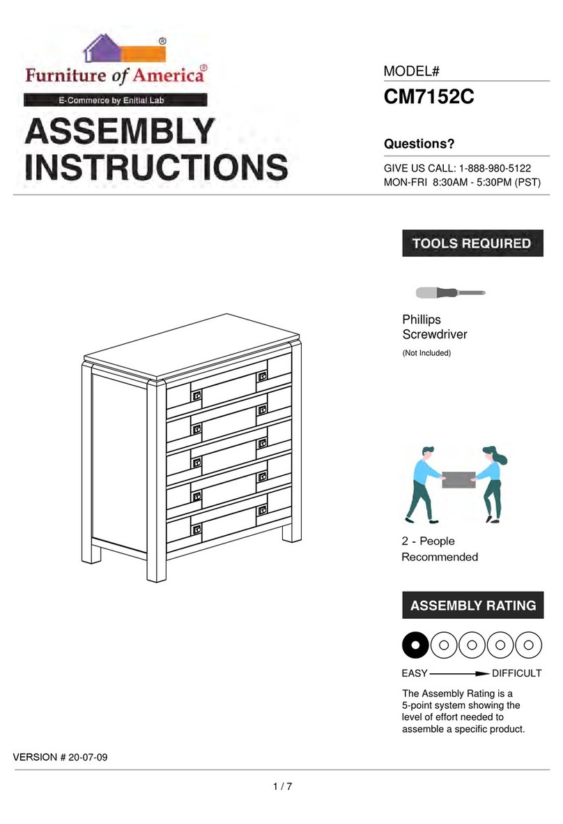 Furniture of America Patra CM7152C Assembly instructions Furniture of America Patra CM7152C Assembly instructions