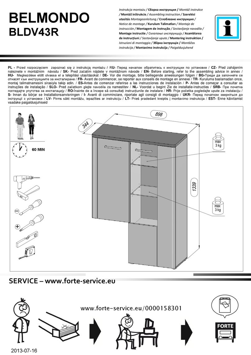 Forte BELMONDO BLDV43R Assembling Instruction