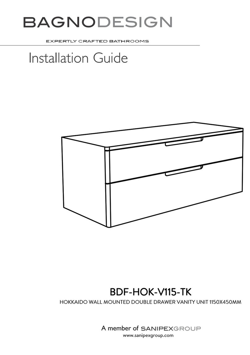 BAGNODESIGN HOKKAIDO BDF-HOK-V115-TK installation guide