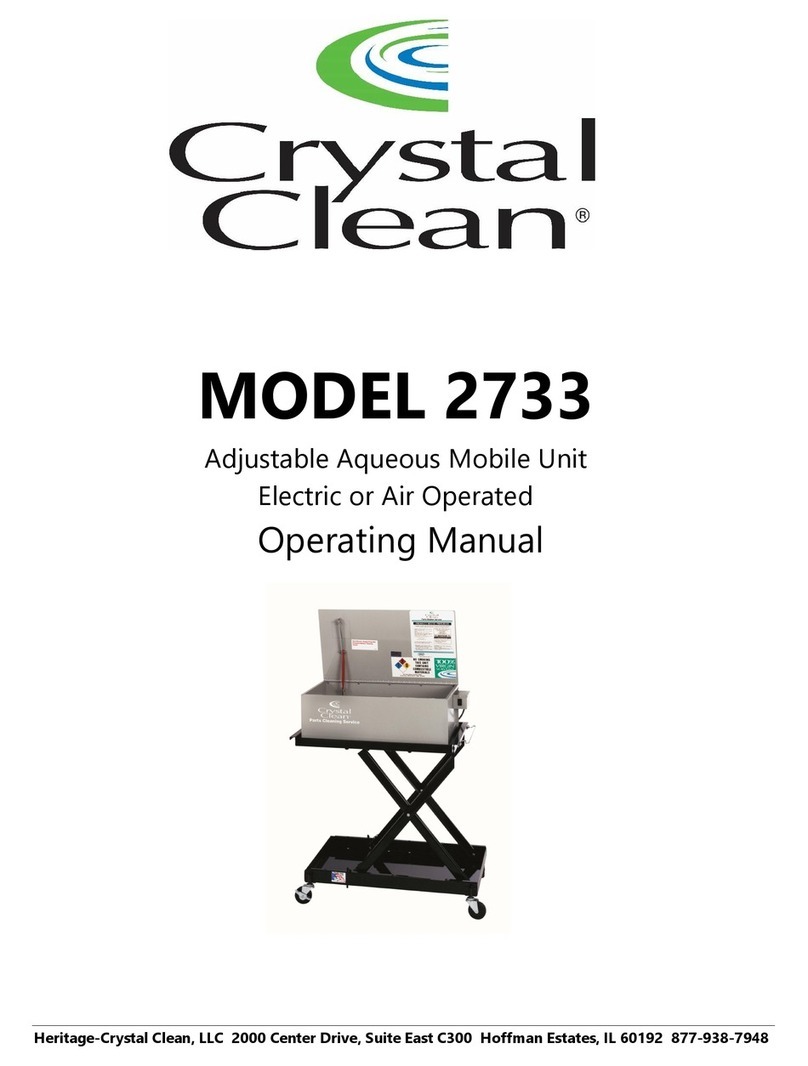Crystal Clean 2733 operating manual