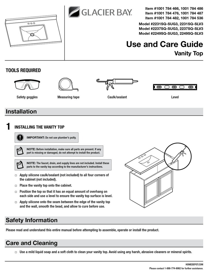 Glacier bay 2231SQ-SUG3 User manual