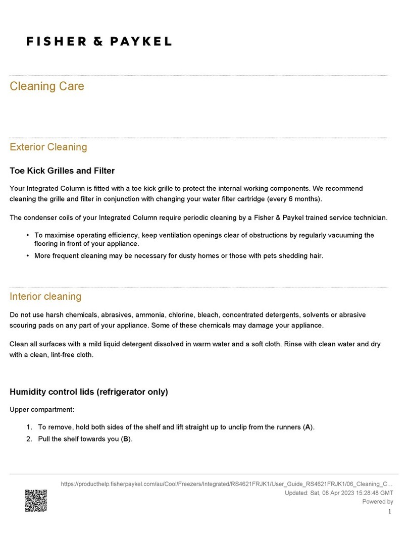Fisher & Paykel RS4621FRJK1 User manual