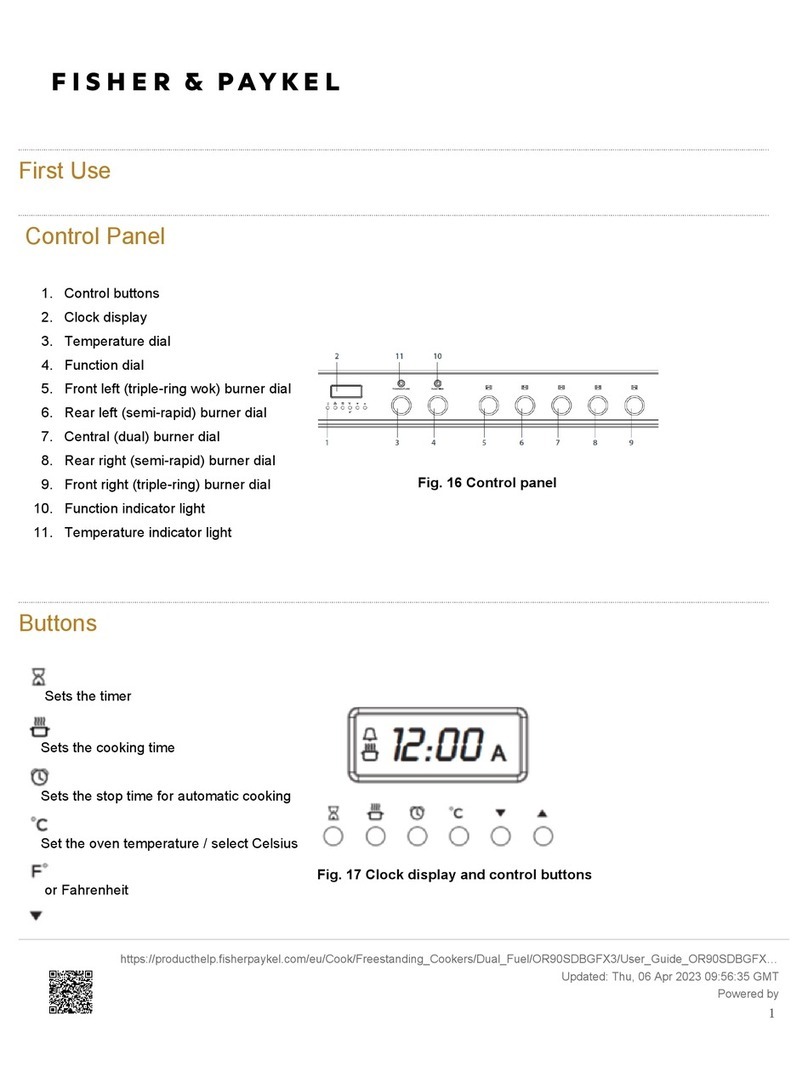 Fisher & Paykel OR90SDBGFX3 User manual