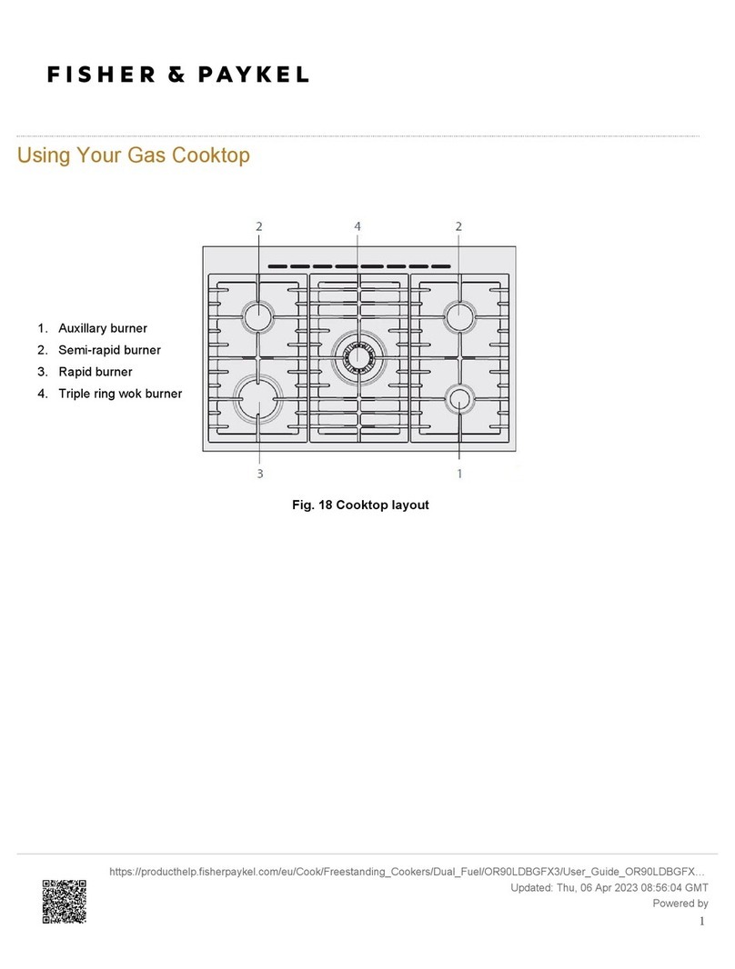 Fisher & Paykel OR90LDBGFX3 User manual
