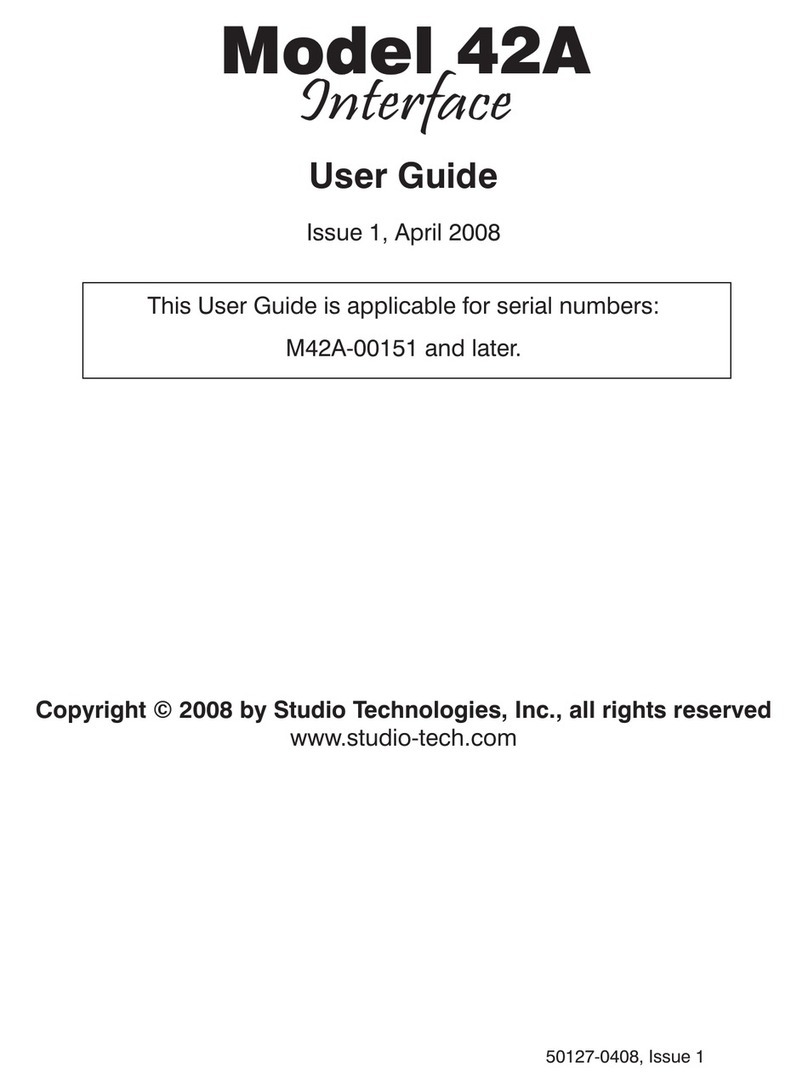 Studio Technologies 42A user guide Studio Technologies 42A user guide