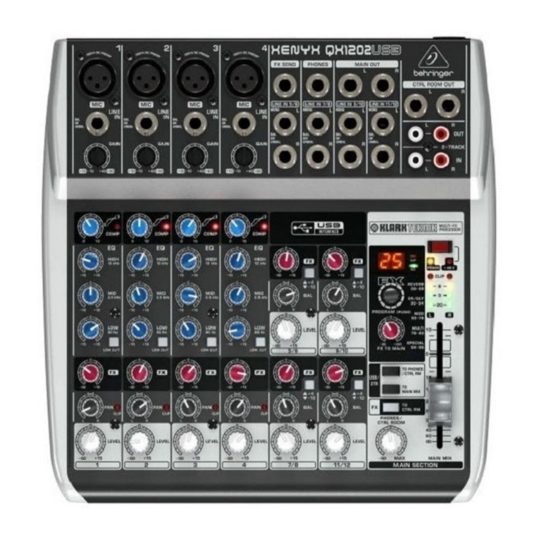 Behringer XENYX QX1202USB User manual