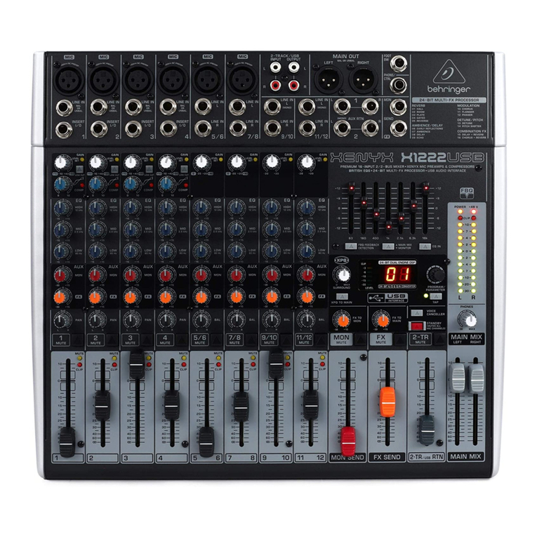 Behringer XENYX X1222USB User manual