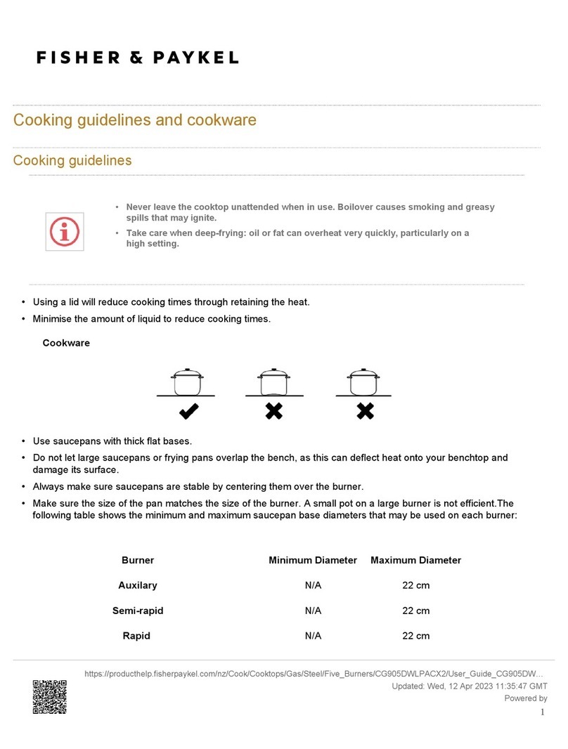 Fisher & Paykel CG905DWLPACX2 User manual