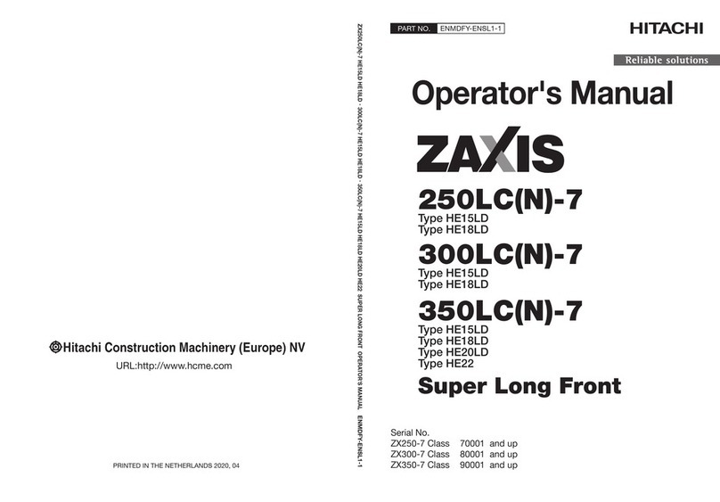 Hitachi ZAXIS 250LC-7 Operator's manual