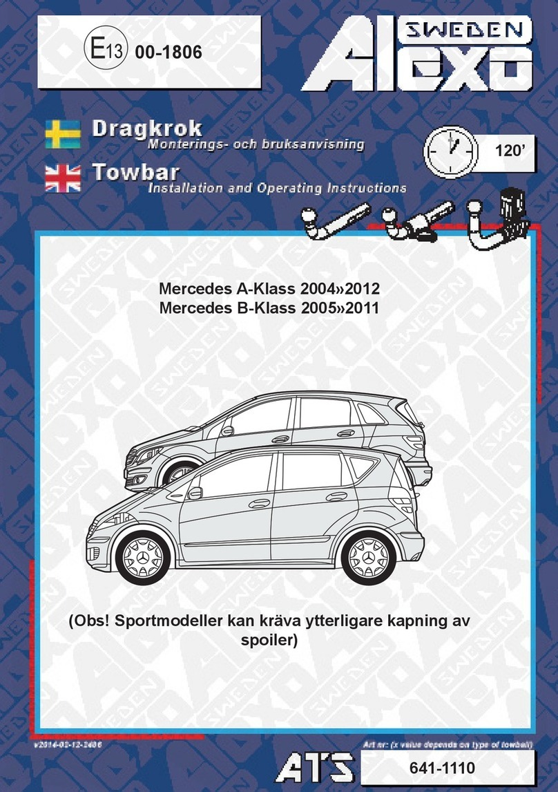 Alexo Sweden 641-1110 Installation and operating instructions