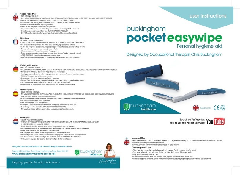 Buckingham pocket easywipe User instructions